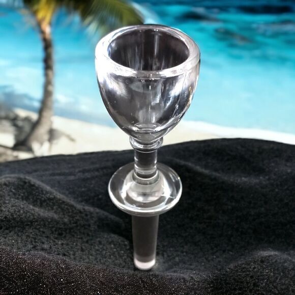 MIKASA Crystal Wine Bottle Stopper Cork Plug Wine Glass Goblet Shaped Vintage. - Picture 11 of 16